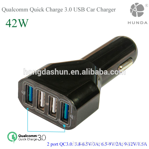 dc 12v-24v input mobile fast qc 3.0 quick car charger 4 port USB